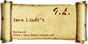 Imre Lipót névjegykártya